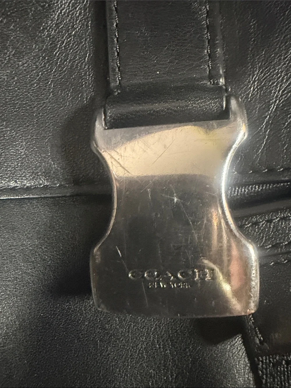 AUTHENTIC Coach Messenger Bag in Black/Charcoal with Signature Logo